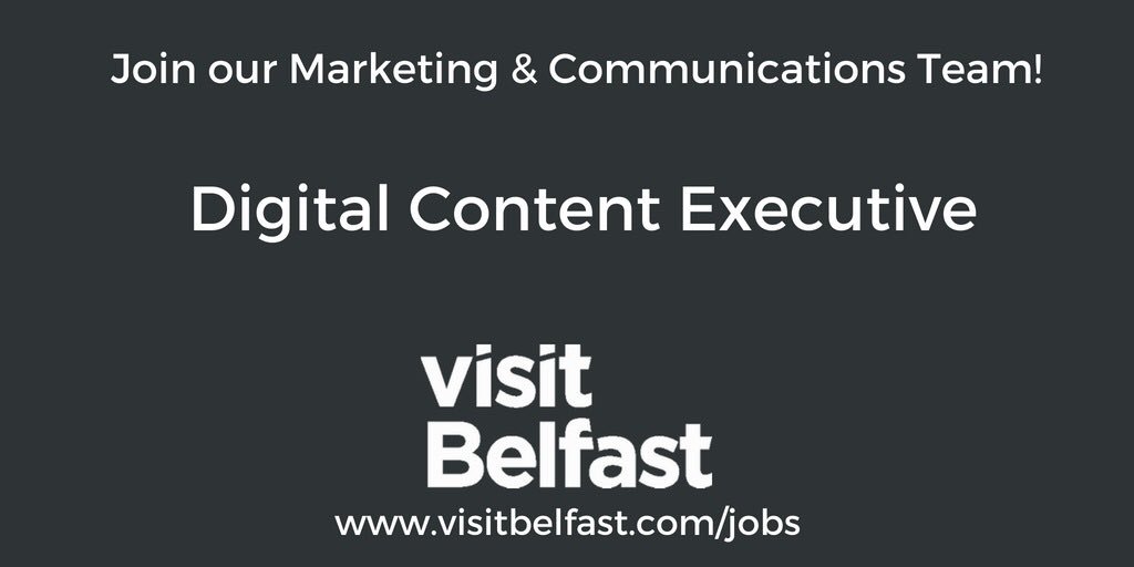 PaulaLFee's tweet image. We have a great opportunity for a Digital Content Executive to join the @VisitBelfast team! Find out more at visitbelfast.com/jobs #job #digitaljob #belfast