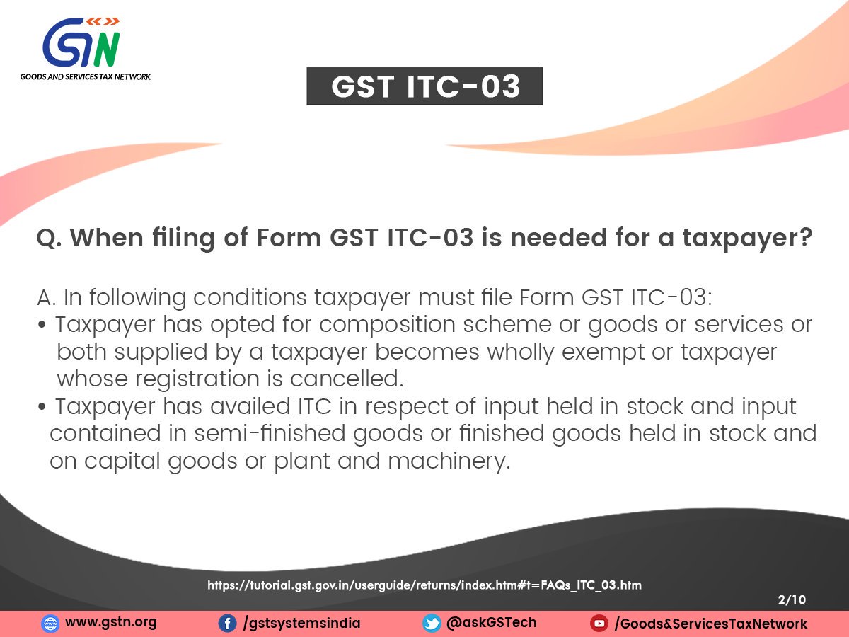 gsthelpline's tweet photo. Taxpayers guide on Form GST ITC-03.
#GST #gstcouncil #GSTAtOne #GSTForNewIndia https://t.co/YIOqjvjz0t