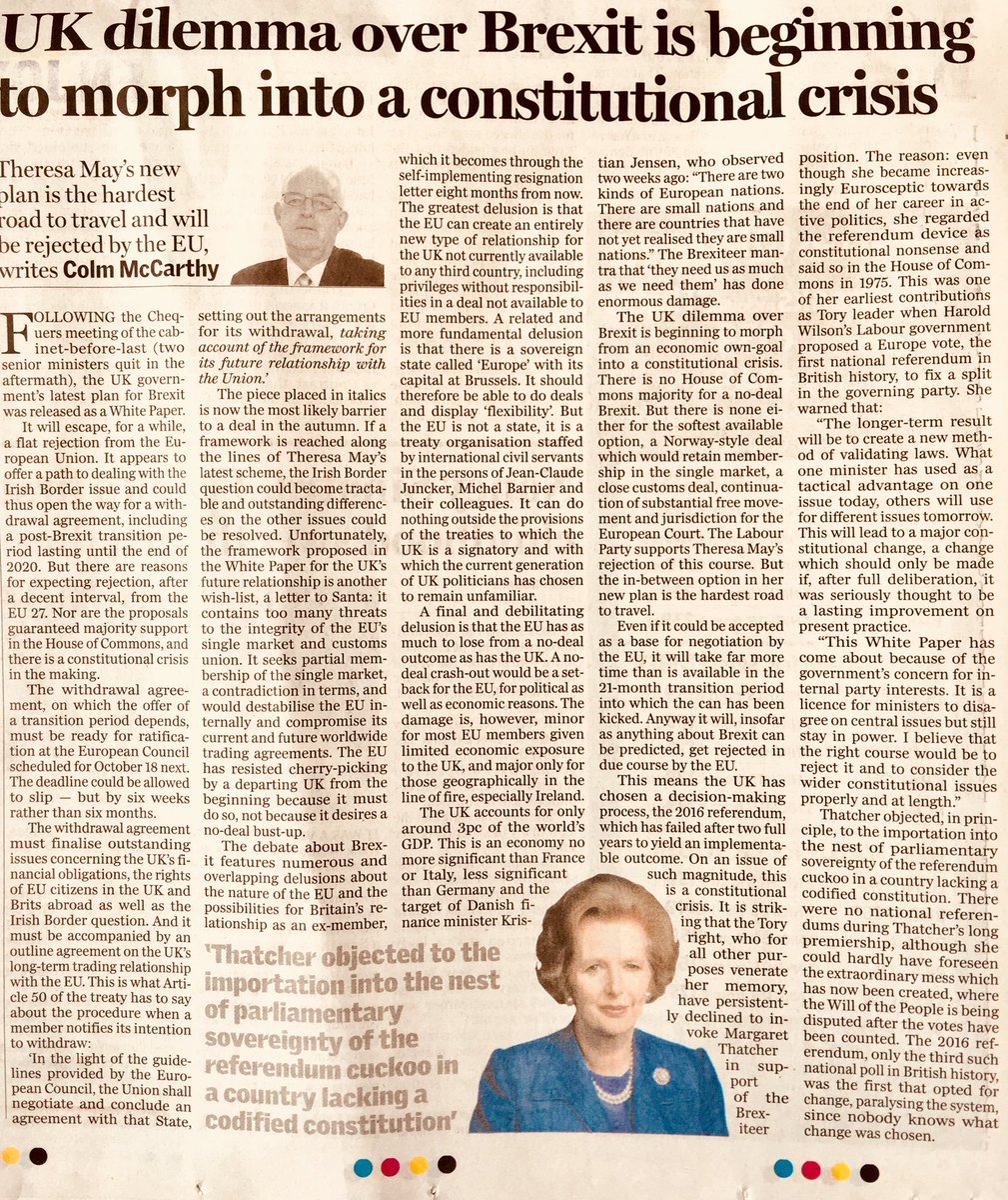 pmjwall's tweet image. Excellent piece from Colm McCarthy in the Sunday Indo.