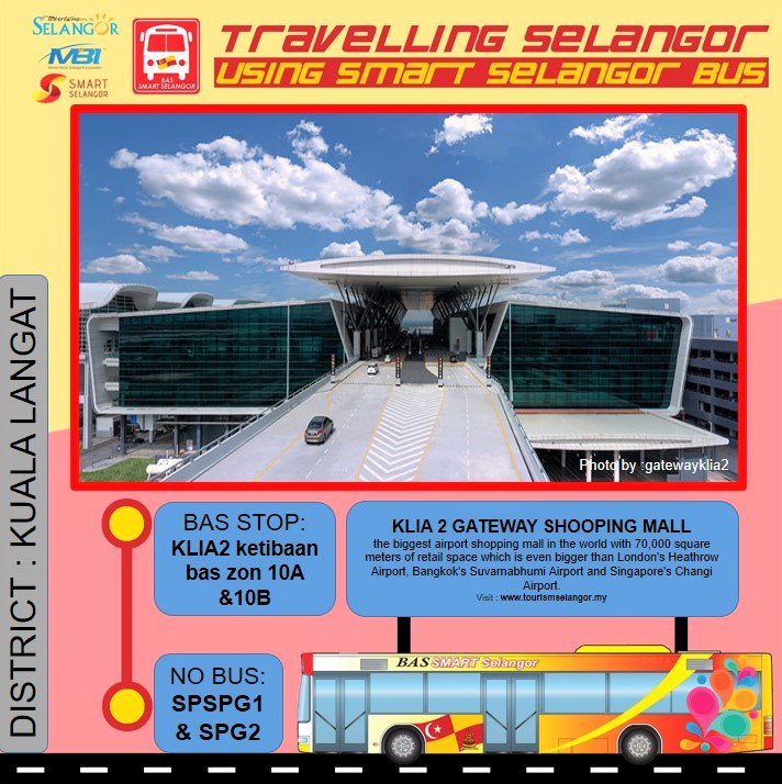 TourismSelangor's tweet image. #TipsOfTheDay
#BasSmartSelangor
.
.
Discover and explore Kuala Langat by using our Smart Selangor Bus for FREE ! 
.
.
places to visit.

1. ISTANA BANDAR 
2. PARAGLIDING JUGRA
3. KLIA 2 GATEWAY SHOOPING MALL
4. UPTOWN BANTING
5. TUNE HOTEL KLIA