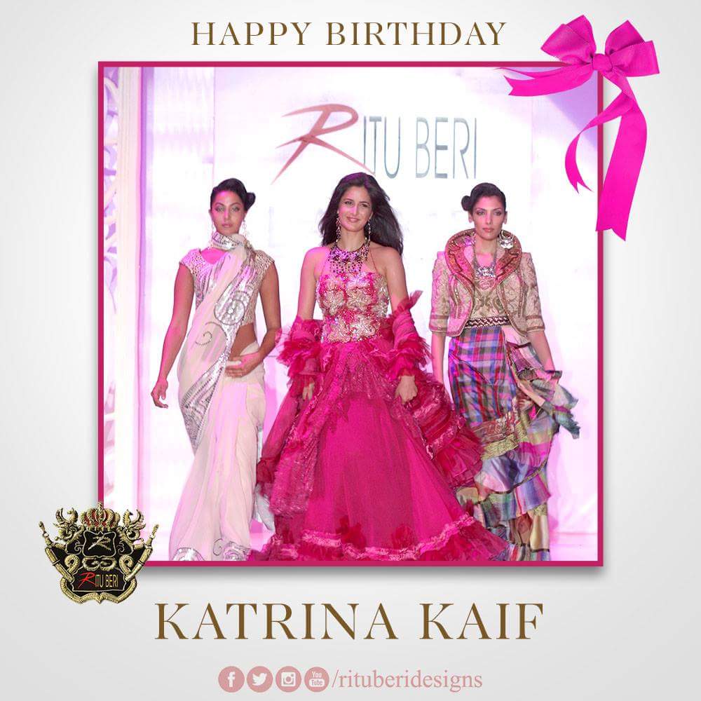 Ritu Beri Designs wishes beautiful Katrina Kaif a very Happy Birthday 