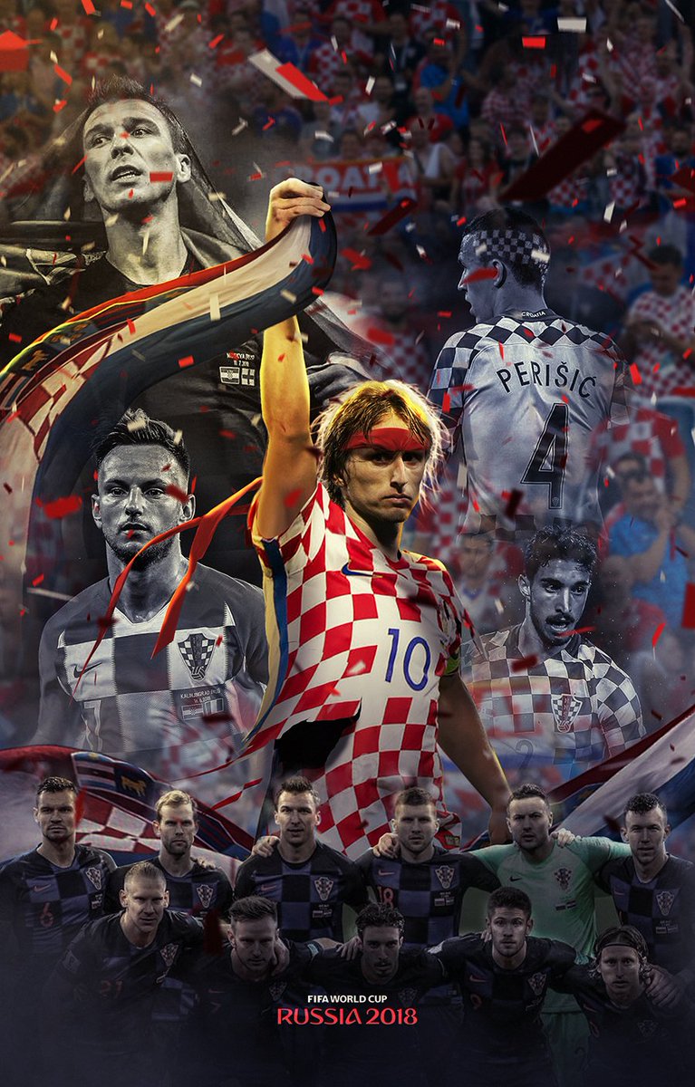 Bosslogic's tweet photo. They won the hearts of the majority of the football world, I know it stings now but all Croatians should be immensely proud of this team full of warriors. #WorldCupFinal #Croatia #WorldCup https://t.co/fRM3XN7Q0A