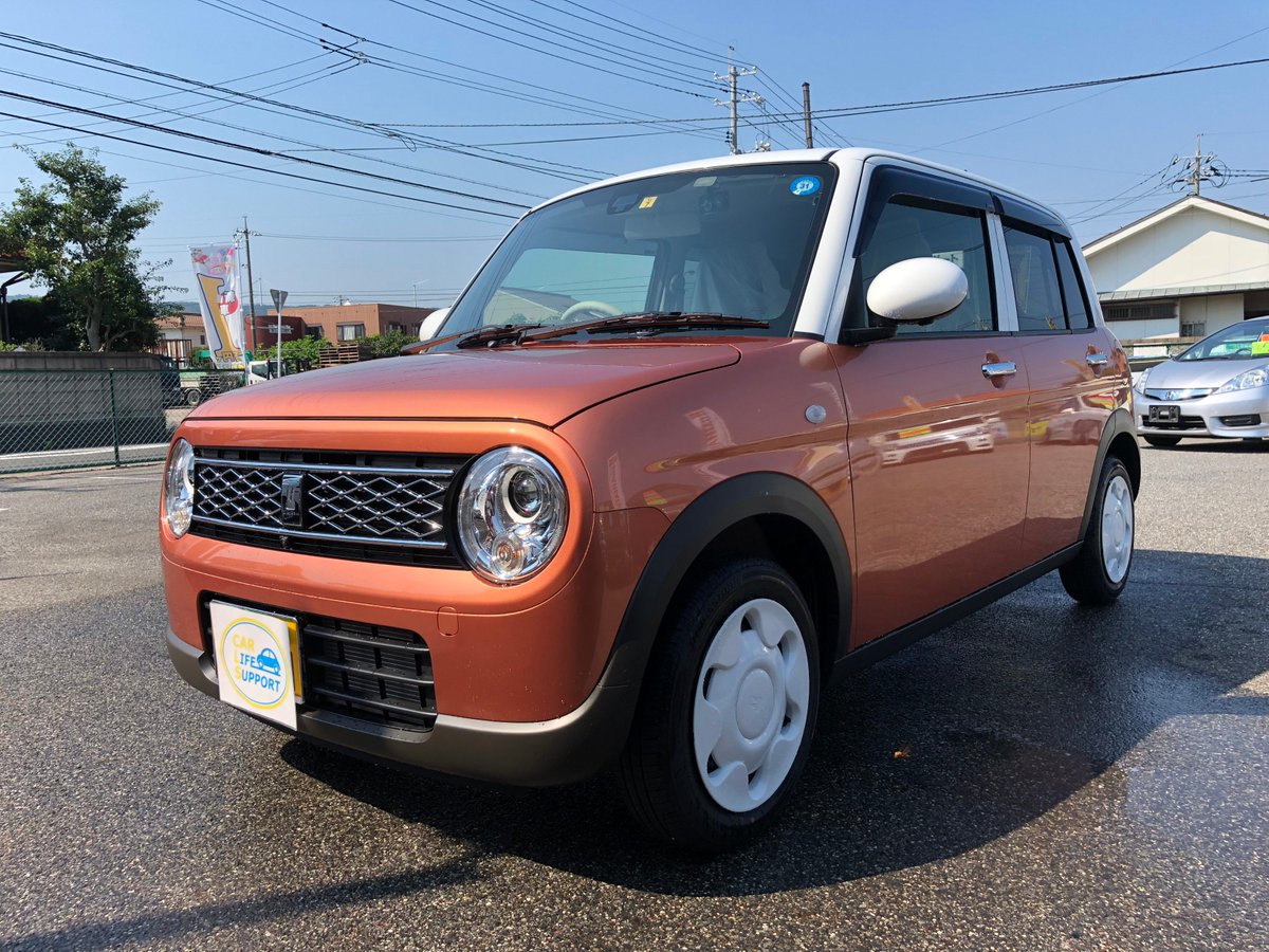 本日納車のラパン！オレンジとホワイトのツートンカラーで可愛らしい