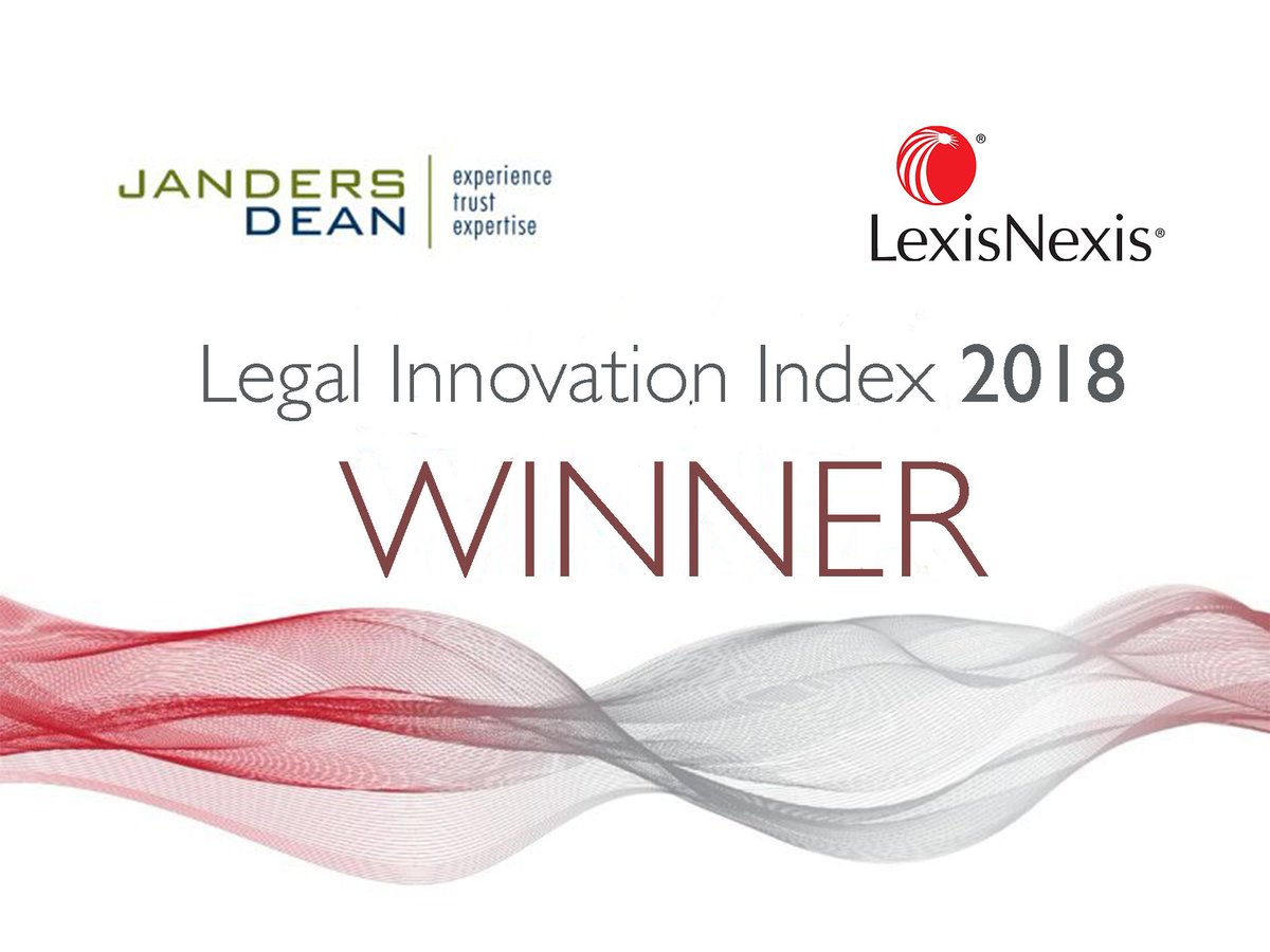 Massive congratulations to Athol Birtley from Settify!  Winner of the 2018 <a href="/jandersdean/">Janders Dean</a> &amp; <a href="/LexisNexisAUS/">LexisNexis Australia</a> APAC Legal Innovation Index! #LII18
We’re super excited for you!
Full details: buff.ly/2KZakYH