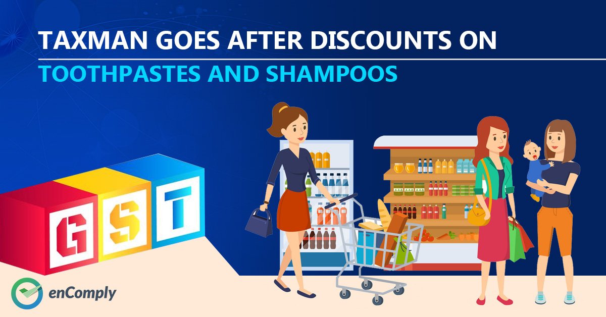 TaxillaInc's tweet photo. GST: Taxman Goes After Discounts On Toothpastes And Shampoos
#GSTFilingSolution #GSTFilingSoftware #GSTSoftware #GSTReconciliation #GSTServices #encomply @gstenabler @e_Entransact https://t.co/eN1j3S1nt1 https://t.co/21XGYwlLMK
