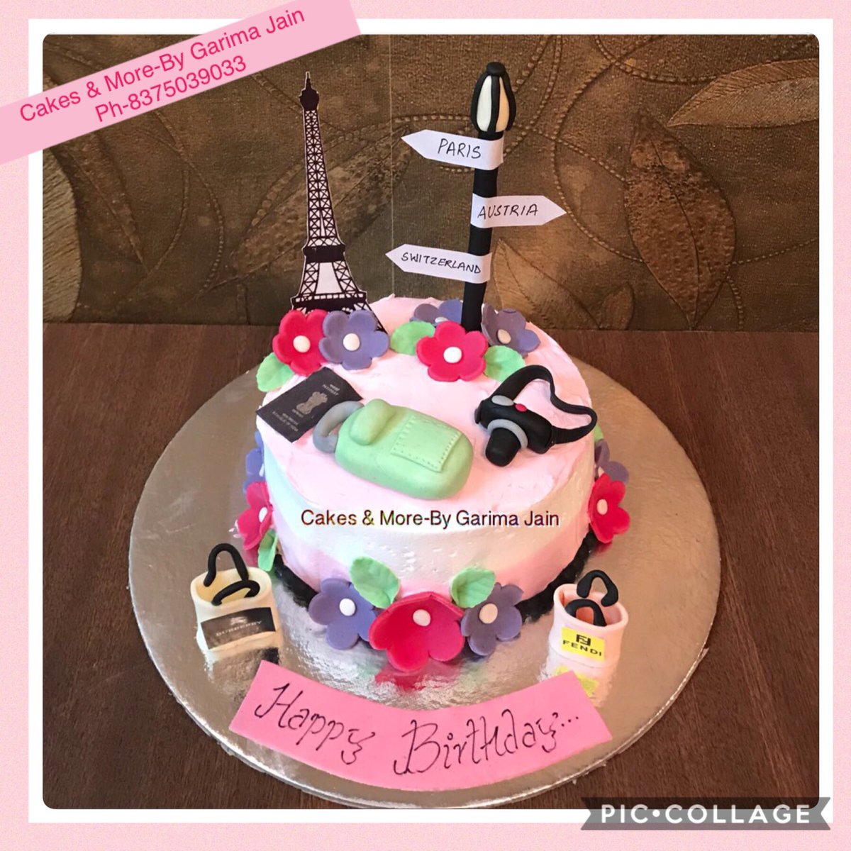 cakesnmorebygj's tweet image. #CreamCake #ParisCake #EiffelTowerCake #TravelCake #GirlieCake #ShoppingCake

As France won FIFA World Cup... so it’s best tym to upload ds cake.. 

Cake fr Travel lover+Sign boards of her next trip+Eiffel Tower+Shopping Bags+Travel Bat+Dslr+Passport+Hbd