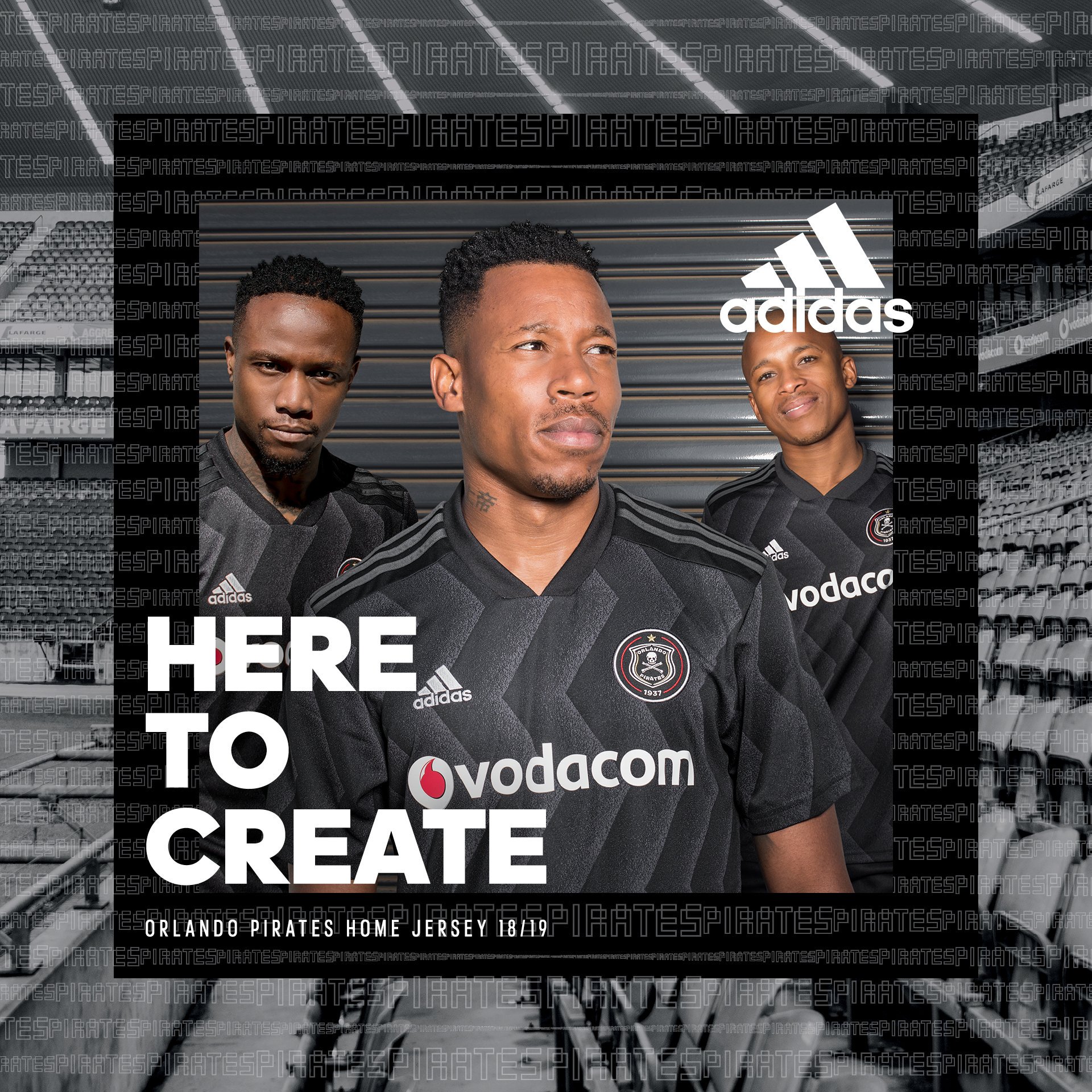 Delighted Orlando Pirates players give new kit thumbs up
