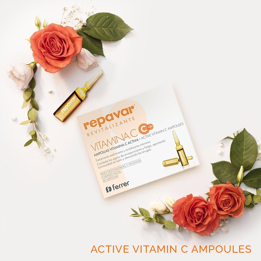 Repavar_PK's tweet photo. Infuse instant energy back into your skin with our Active Vitamin C Ampoules from the Repavar Revitalizing range, containing 5.5% pure Vitamin C. Use regularly to combat free radical effects and external aggressions and enjoy a firmer, brighter, and smoother skin. https://t.co/Jd5E1zkdzs