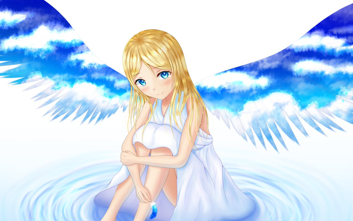 「夏空の羽休め 」|侘茶のイラスト