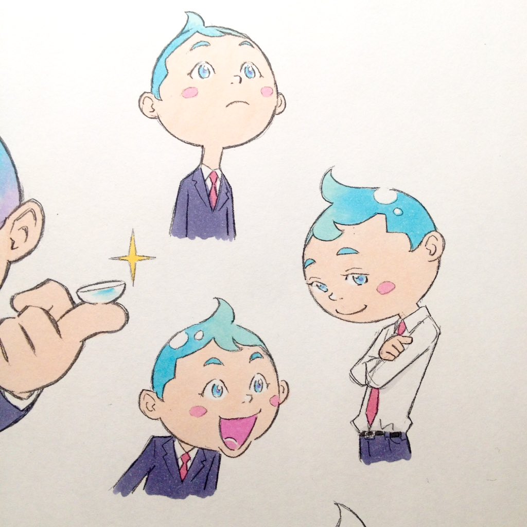 「初期(コンタクト無し)のマイデイ君設定画。 」|窪之内 Eisaku 英策のイラスト