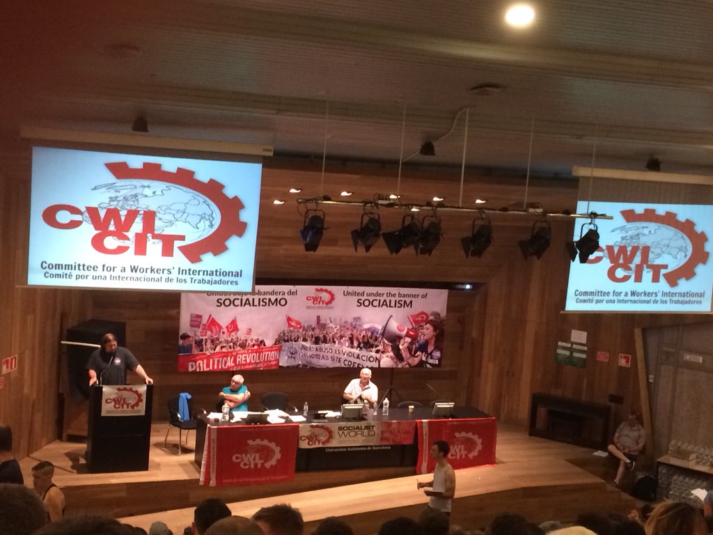 SouthernSP's tweet photo. International meeting of @socialist_world in #Barcelona discussing world capitalist crisis and struggle of working class and youth for #SocialistWorld #CWISummerSchool #Solidarity https://t.co/ByIdxgpSBO