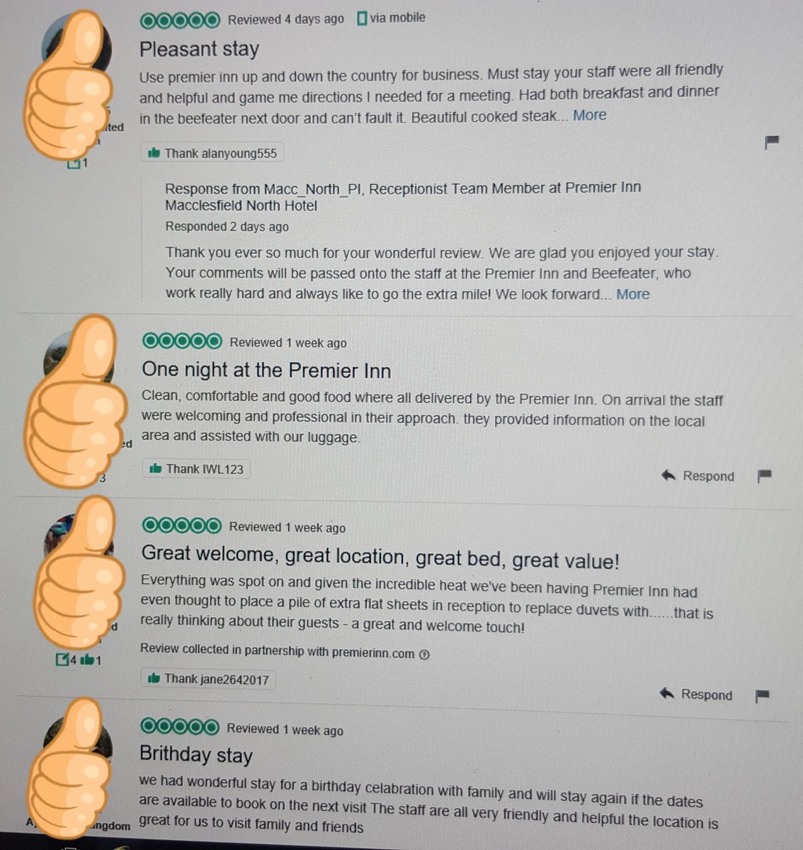 More 5 star trip advisor reviews for team at macclesfield north premier inn.  #4MomentsOfTruth #SummerOfService  #flareandformula <a href="/SDEBDD/">simon ewins</a> <a href="/RikkiQuinlan/">RQPI</a> <a href="/sjhicklin/">sjh</a> <a href="/StaffsCheshire/">Cheshire & Staffs</a> <a href="/PIWestIsBest/">West Is Best</a>