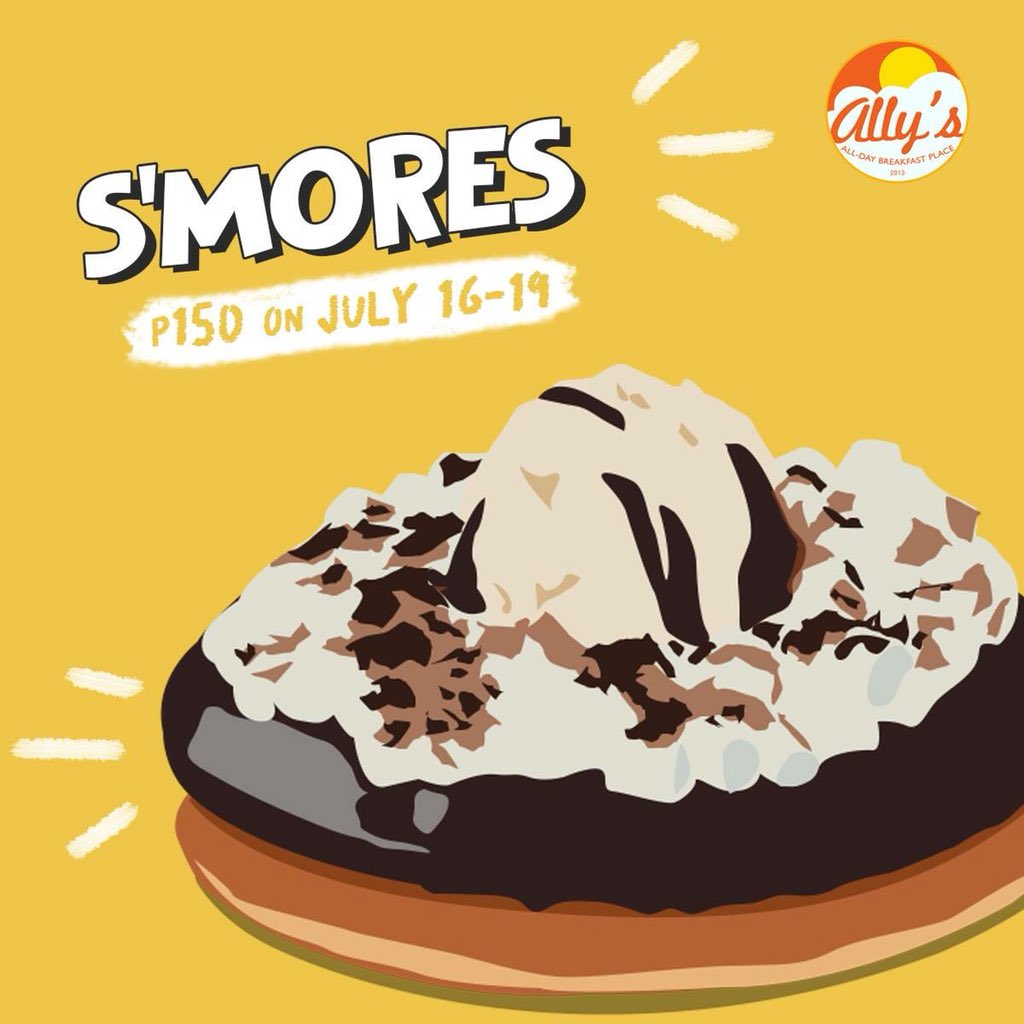 AllysAllDay's tweet photo. Save room for some more sweets because your favorite S'MORES will be at ₱150 this week! ❤️ https://t.co/nt1x43oNN6