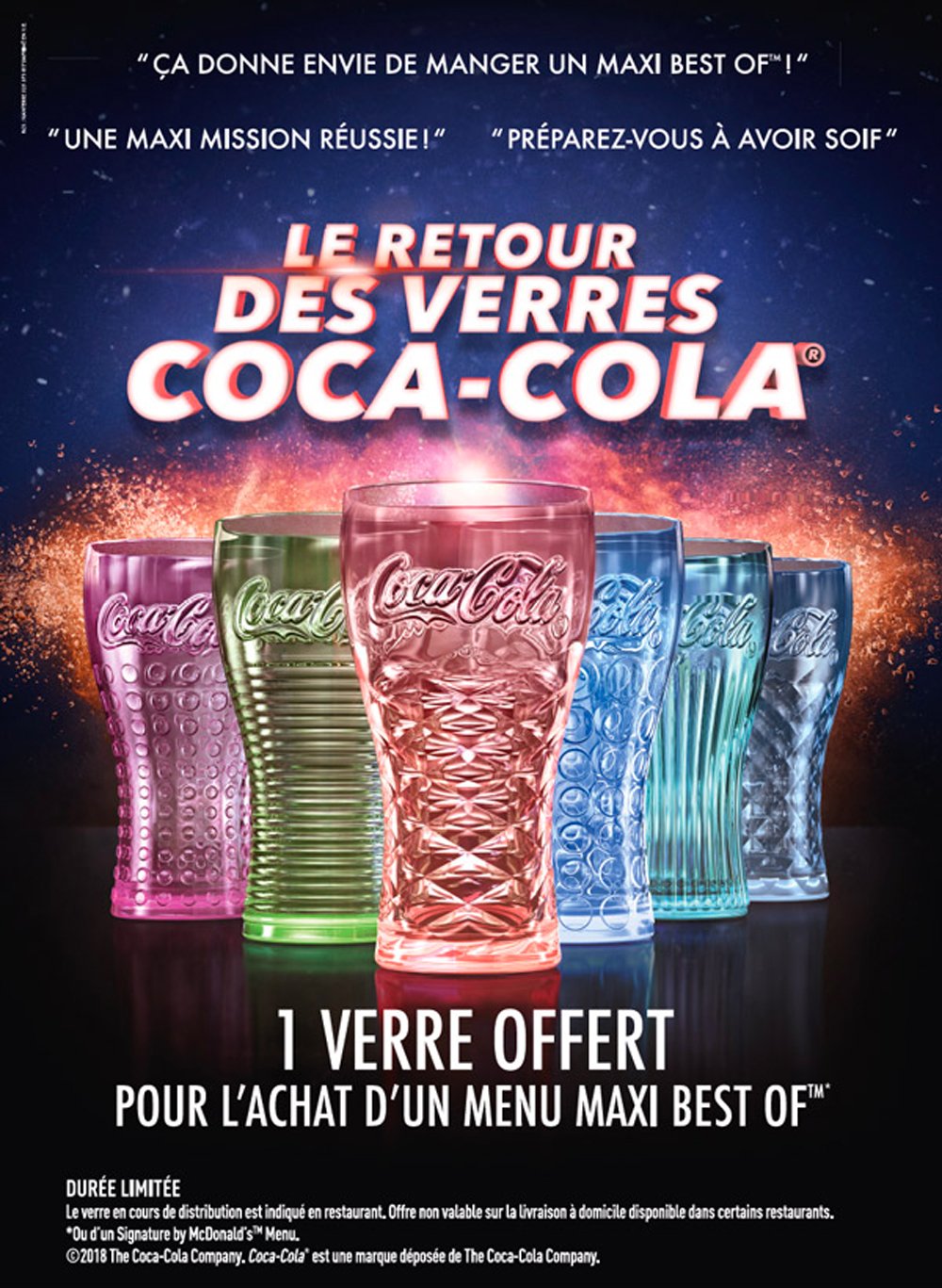 McDonald's Orleans Twitter પર: "C'est le retour des verres Coca chez  McDonald's ! Collectionnez les 6 verres Coca-Cola dans votre McDo : 1 menu Maxi  Best Of acheté = 1 verre Coca-Cola