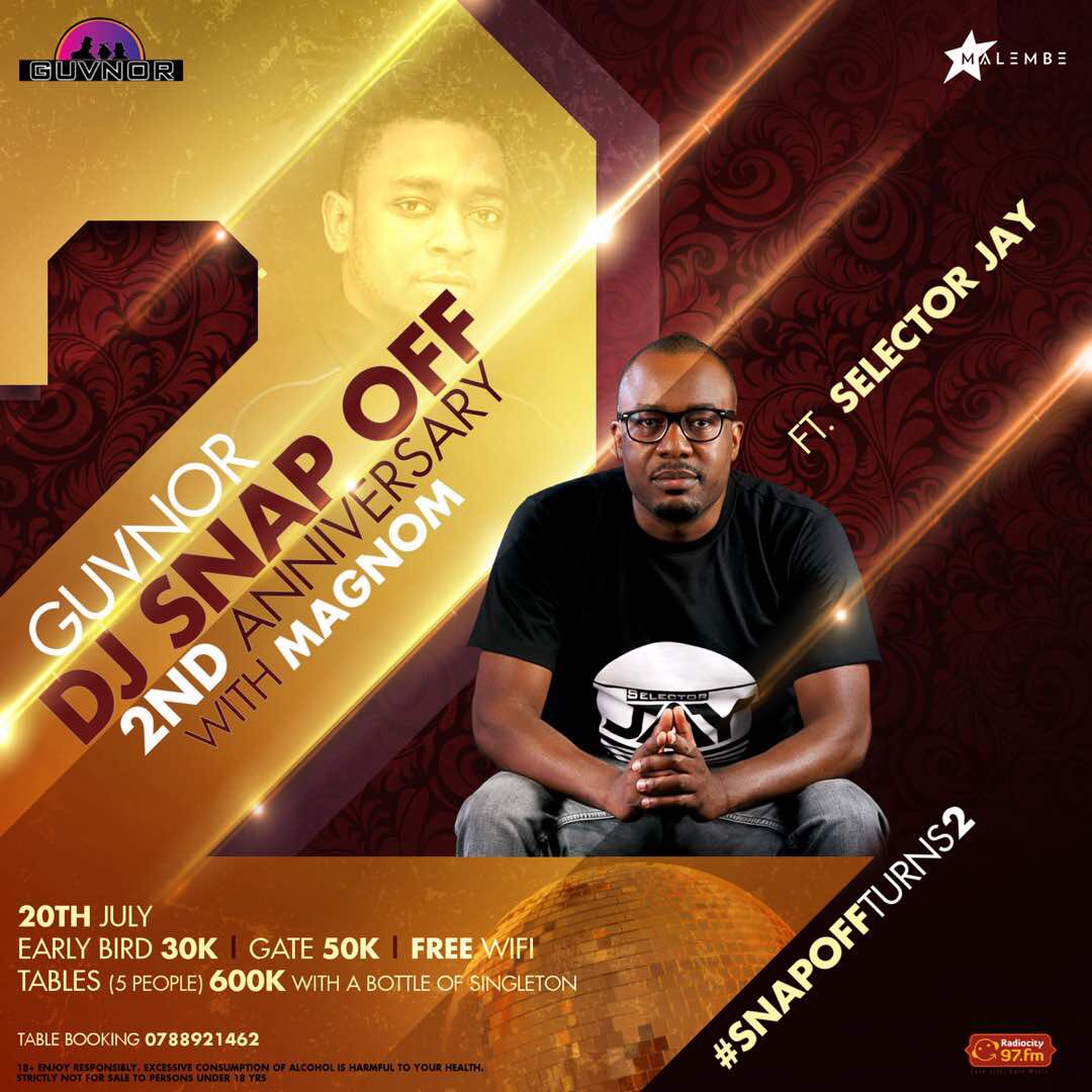 Fastlane_Media's tweet photo. Everyone is well for the night #SnapOffTurns2 as @MagnomBeats will be joining our finest #djs for the long awaited #MagnomSnapOff
Get your pins ready for just one destination which is @GuvnorUganda https://t.co/H2LV4WknfN