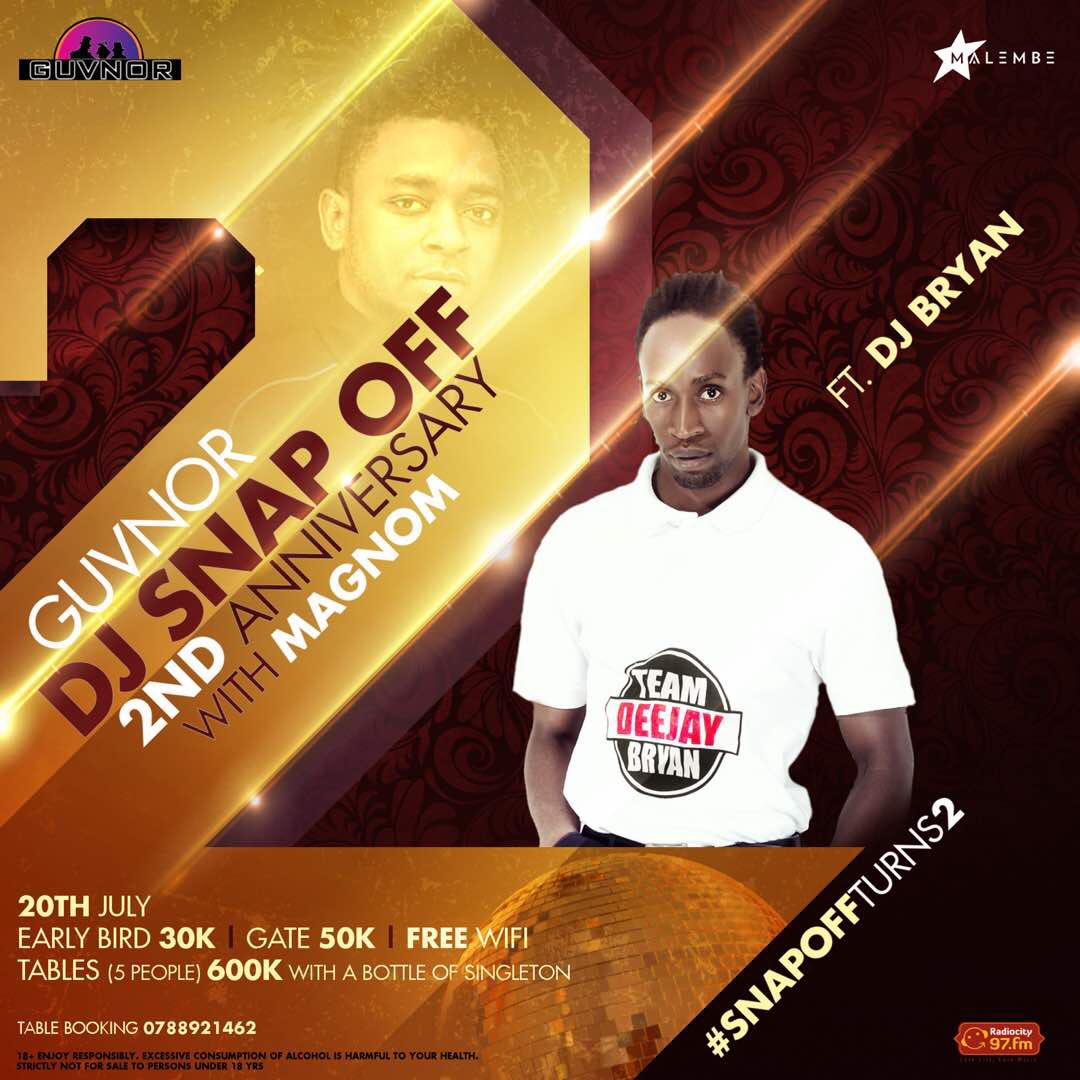 Fastlane_Media's tweet photo. Everyone is well for the night #SnapOffTurns2 as @MagnomBeats will be joining our finest #djs for the long awaited #MagnomSnapOff
Get your pins ready for just one destination which is @GuvnorUganda https://t.co/H2LV4WknfN