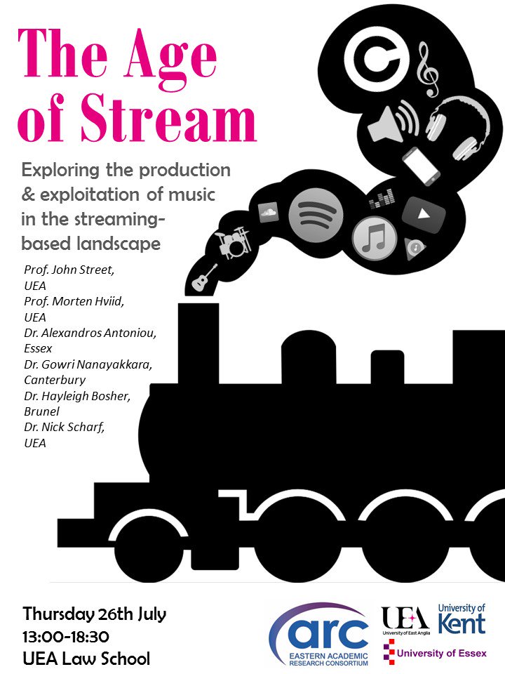 Sabine_Jacques's tweet image. Join us at @uealaw for this free event organised by my great colleague Dr Nick Scharf on #music creation and distribution. Looking forward to welcoming @BosherHayleigh, @gowri_nana &amp;amp; Alexandros Antoniou as well as the Keynote @LionelBently to #Norwich! goo.gl/2MMxLa 🎧