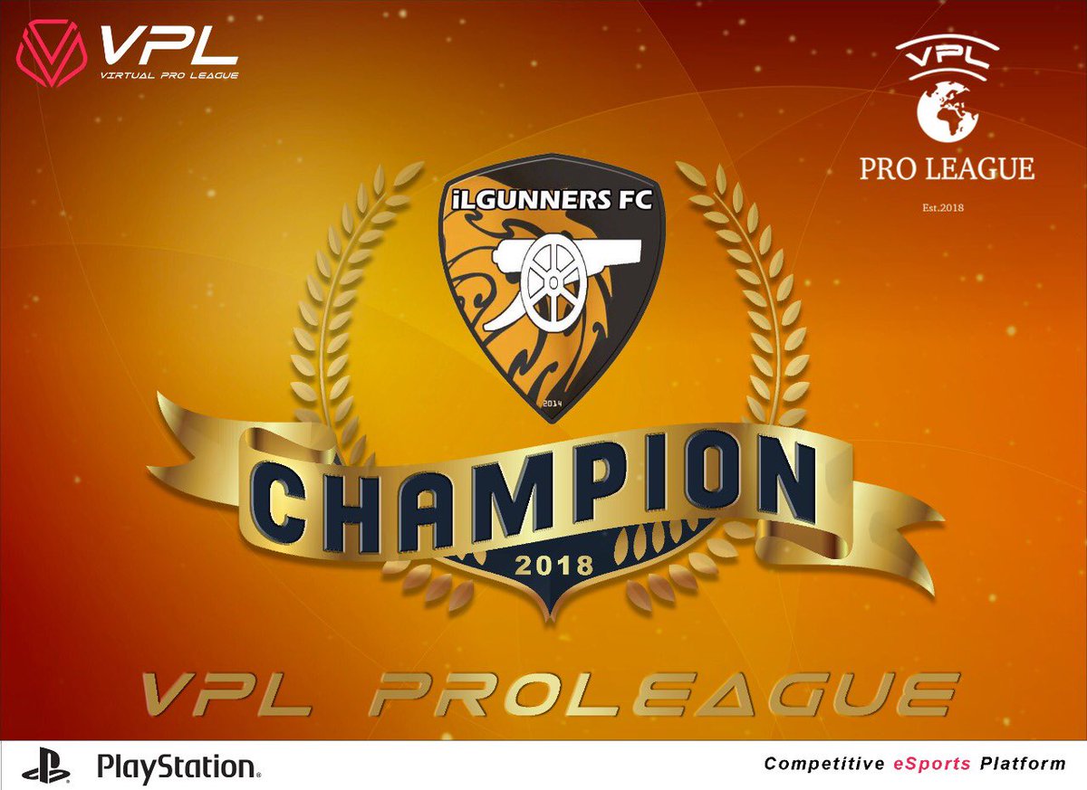 |PS4| FINAL MATCH
<a href="/BlackMagicBoys/">BMB</a> vs <a href="/iLGunnersFc/">iLGunners FC</a>  

iLGunners IS THE CHAMPIONS VPL PROLEAGUE 2018!!!

🌟CONGRATULATIONS🌟

#VPL #Virtualproleague #11vs11 #proclubs #VPLProleague2018