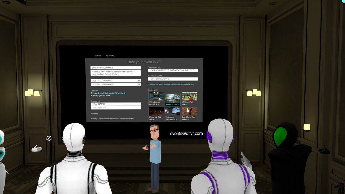 AltspaceVR's tweet photo. How To Create An Event Tutorial https://t.co/PljNgnMi86 #VRmeetups https://t.co/EaVm6n7C6X