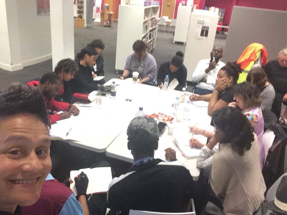 NewhamPoetryGrp's tweet photo. today #Poetry session at #StratfordLibrary 6pm #poetryclub #poetrycommunity #creatingpoetry #poetryzone #Newham #localtalent https://t.co/dsz2yrEChN