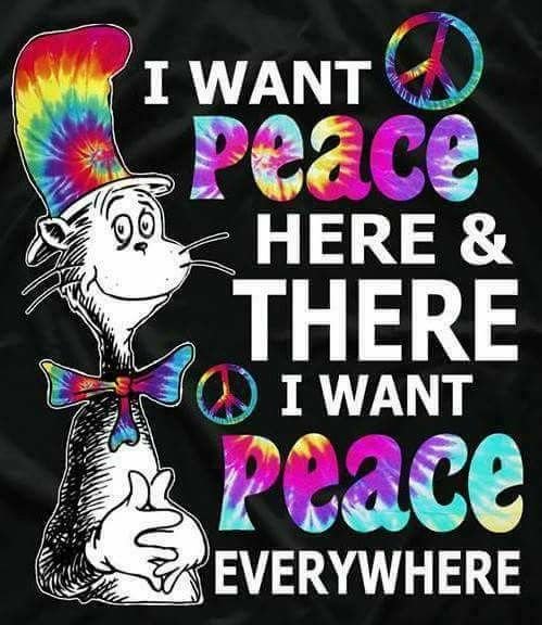 I want #Peace EVERYWHERE! #JoyTrain #Joy #Love #Kindness #BePeace #IDWP #WorldPeace RT @coachmekat