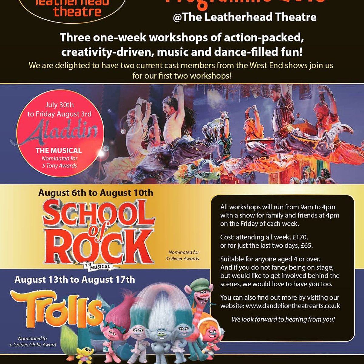 JennaiCox's tweet photo. The answer is YES!
If your child cannot commit to a whole week of a summer workshop, and thinks the last two days is not quite enough, we can accommodate just three or four days, and adjust to cost accordingly. Under £5 per hour. #outstandingvalue! @Lhdtheatre https://t.co/F5fnW5upil