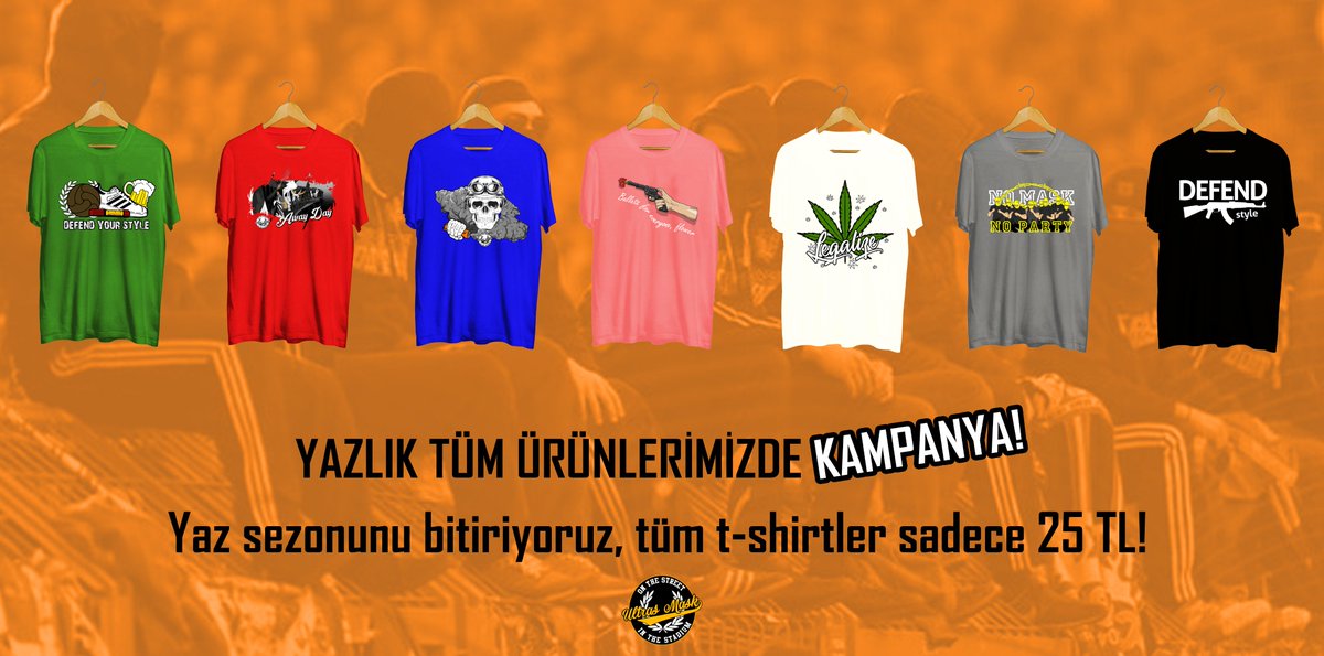 UltrasMaskTr's tweet photo. Yaz sezonunu bitiriyoruz! Tüm t-shirtler sadece 25 TL. https://t.co/e21gwx96xP