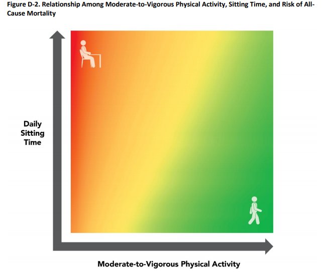 Sitting versus physical activity relationship and risk of all cause mortality