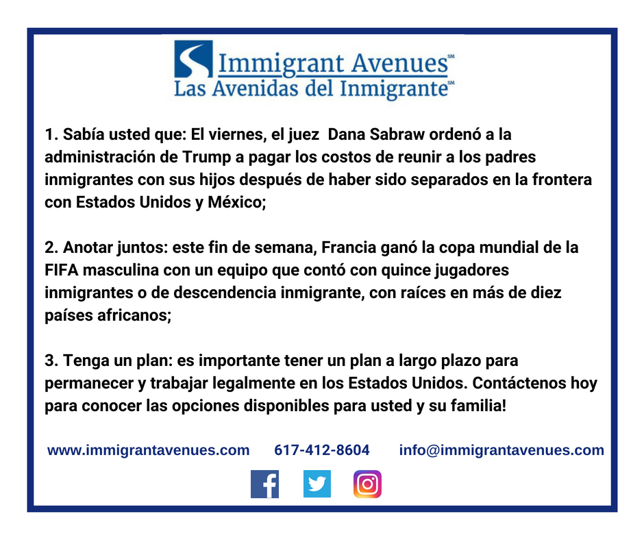 ImmigrantAves's tweet photo. ¡Feliz lunes! Mientras nos preparamos para otra semana de luchar por las familias #inmigrantes y ayudarlas a #sobreviviryprosperar, aquí hay tres cosas para ayudarlos a estar listos para la semana. https://t.co/d9Dmn0I8g4