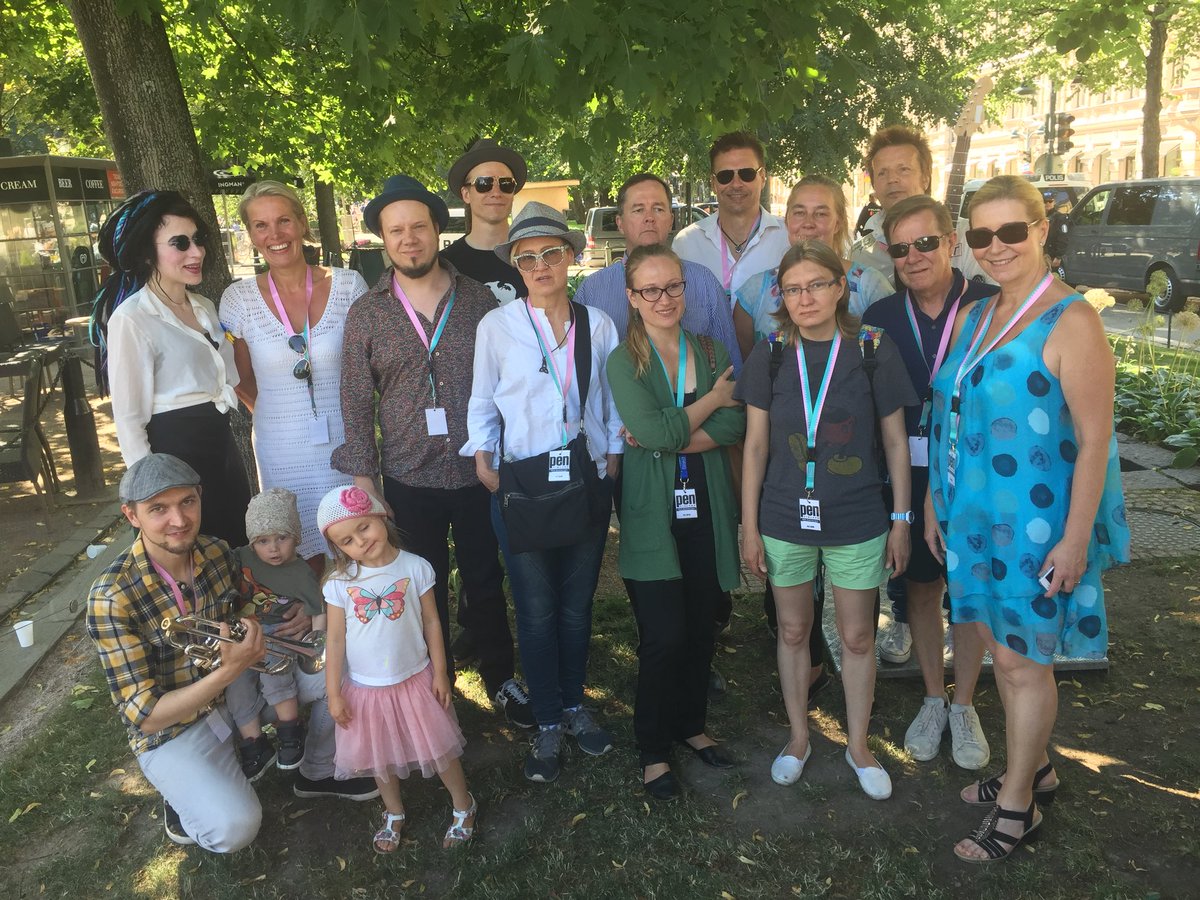 SofiOksanen's tweet image. Pen-crew after our #olegsentsov -event in #helsinki. Thanks for the support! #putintrumpsummit still going on next block. #freesentsov @PENamerican @FinnPEN