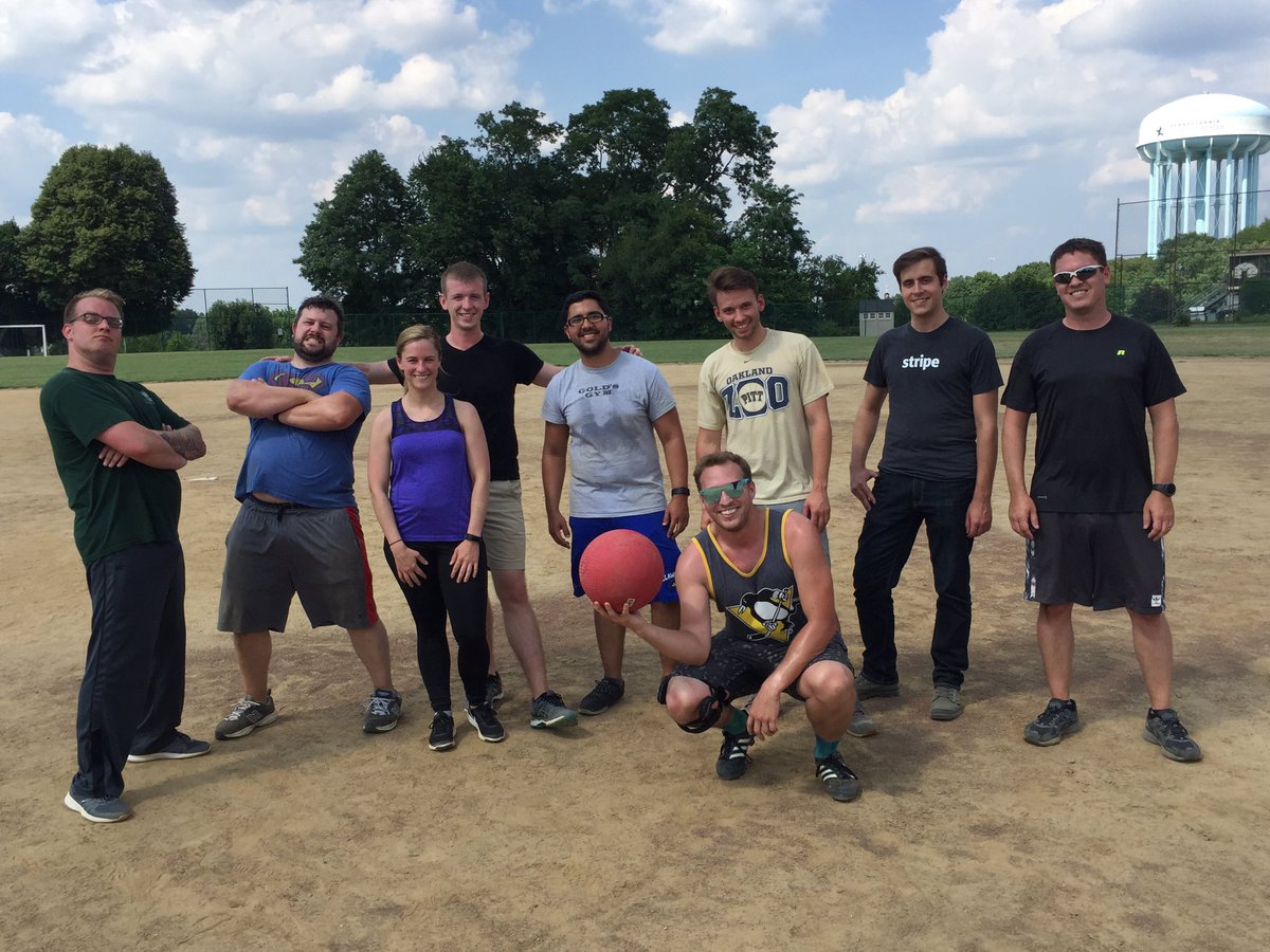 jasonwolfe's tweet image. We spent Friday afternoon outside of the office and at the kickball field!