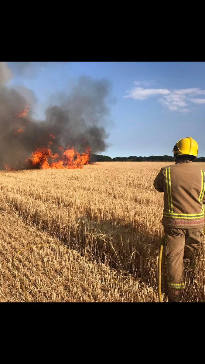 Norfolkfire's tweet photo. We are currently dealing with a large number of field fires please remain vigilant and dial 999 if you see a fire however small. https://t.co/nHL7ZKkjS9