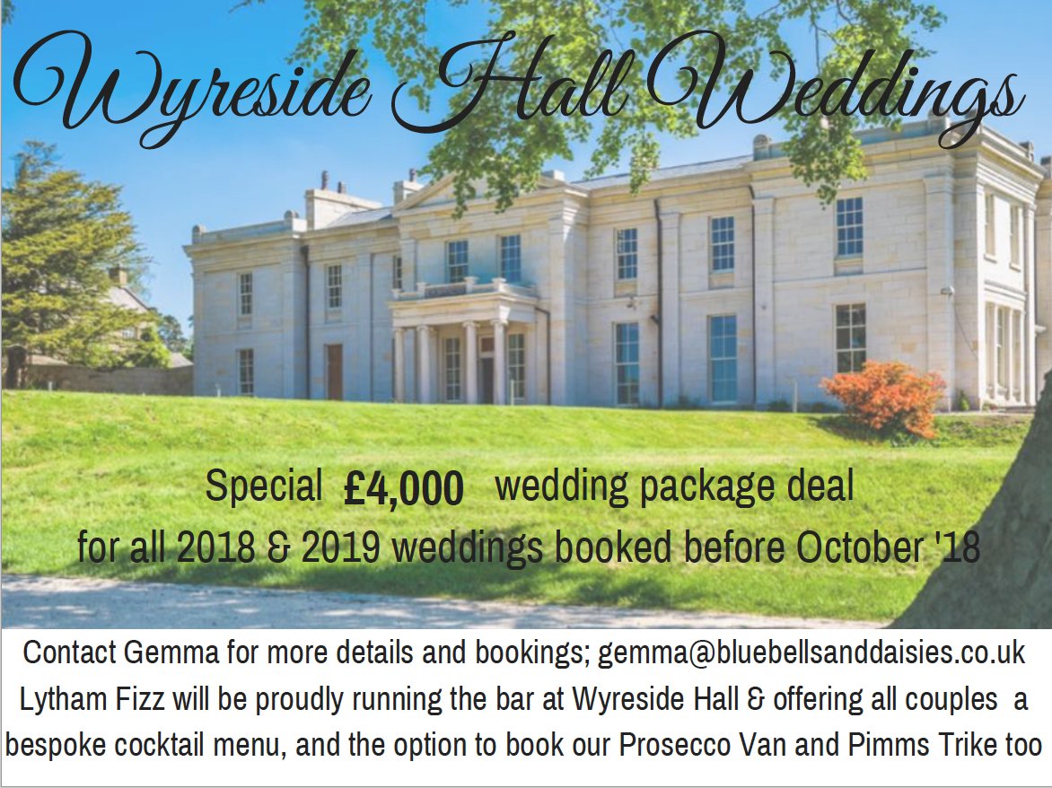 LythamFizzCo's tweet photo. E X C I T I N G N E W S !
We are very pleased to announce that Lytham Fizz will be managing the bar at a brand new wedding venue Wyreside Hall! The beautiful Georgian Manor house is the most stunning setting for weddings and events. come down chat &amp; view the venue 22nd July 12-3 https://t.co/8ait4iDEC2