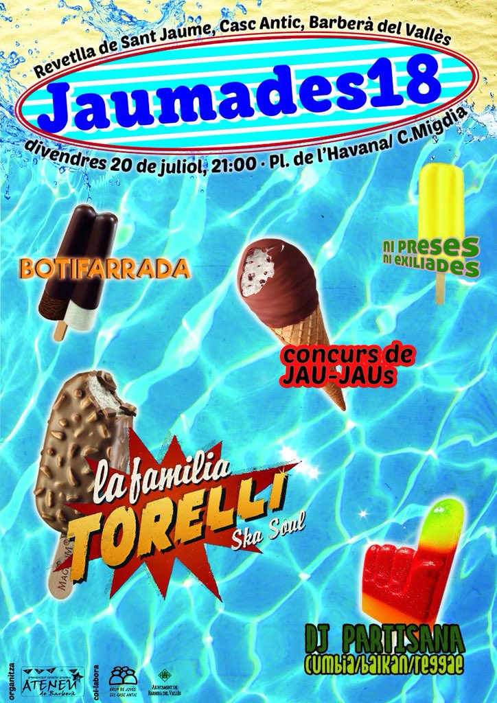 AteneuBarbera's tweet photo. un any més arriba Revetlla d Sant Jaume, festa major del barri del Casc Antic d Barberà!!! i divendres #Jaumades2018 donaran el tret de sortida 🎉🤸‍♀️🌈 amb @DjPartisana i #FamiliaTorelli #SantJaumeBdV2018

Us convidem a totes i tots a gaudir de la revetlla!!! https://t.co/1htWTywwCa