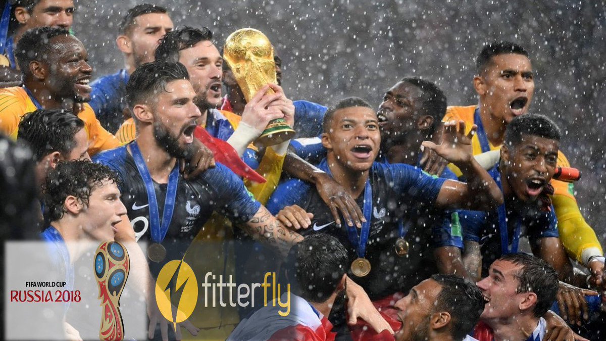 'CONGRATULATIONS FRANCE' from @FitterflyUAE. What a well deserved win and hats off to Croatia for winning our hearts with their determination. Stay fit and healthy.
#FRACROA #CRO #FRA #ChampionsDuMonde #championdumonde2018 #FIFAWC2018Final #FifaWorldCup2018 #FootballFever
