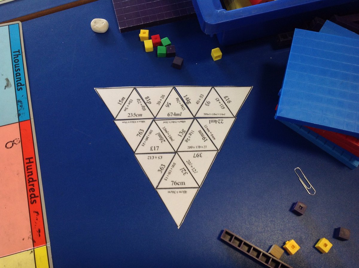 TGPS_NorthLincs's tweet photo. Year 3 have been partitioning numbers in different ways to complete their Tarsia triangles. #TGPSYear3 #TGPSMaths #TGPSConcrete #TGPSPlacevalue #TGPSTeamwork https://t.co/ikSiMLDPso