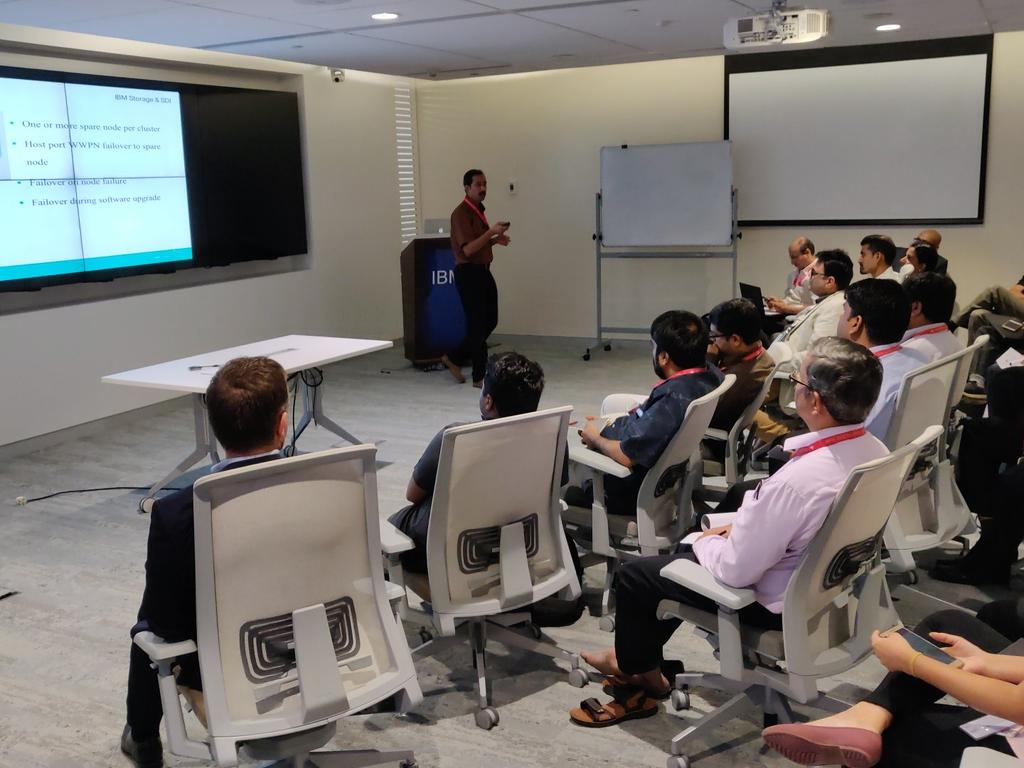 iswapnil's tweet photo. High Availability and Replication Strategy  : Very interesting and interactive session with our esteemed customers #IBMStorageUGM2018 #IBMISDL @wayk0s @PujaLeekha @PiyushGupta104 @vamsikasturi @Monica5ar https://t.co/j1F1fPyVbU