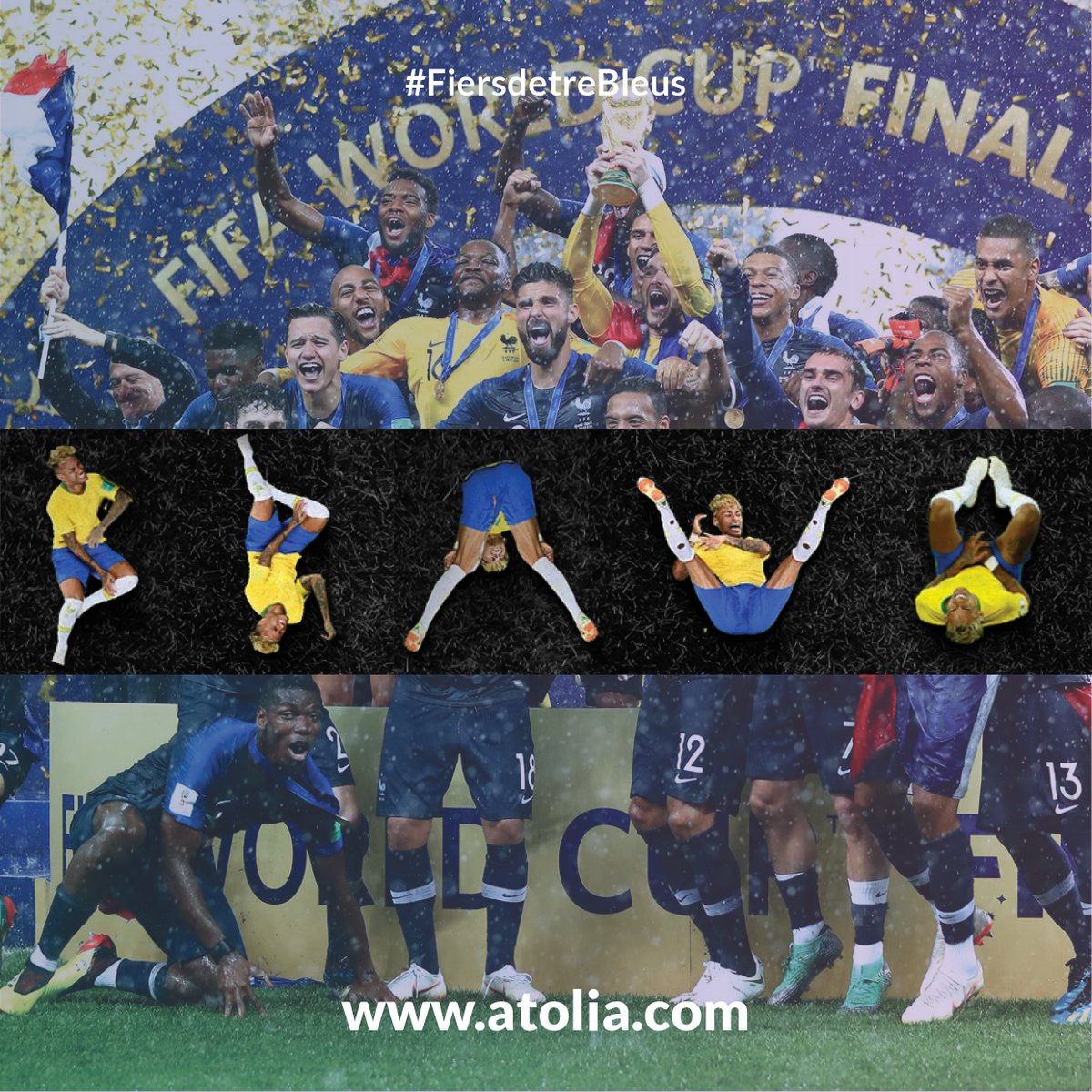 atoliacom's tweet photo. Luciano Jacob, un directeur artistique brésilien, a créé une typographie à partir des chutes de Neymar 😂⚽ Saurez-vous deviner le message caché ? 😀🎉🇨🇵 #FiersdetreBleus #ChampionsDuMonde #NeyType #NeymarChallenge #CHAMPIONSDUMONDE2018 https://t.co/I7NYMj09jB