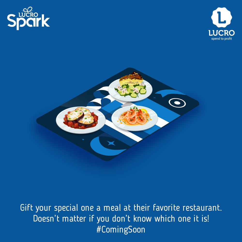 LucroApp's tweet photo. How about gifting your special one a meal at their favorite restaurant?

Now possible!

#ComingSoon #StayTuned https://t.co/6wv3Z8mRXQ