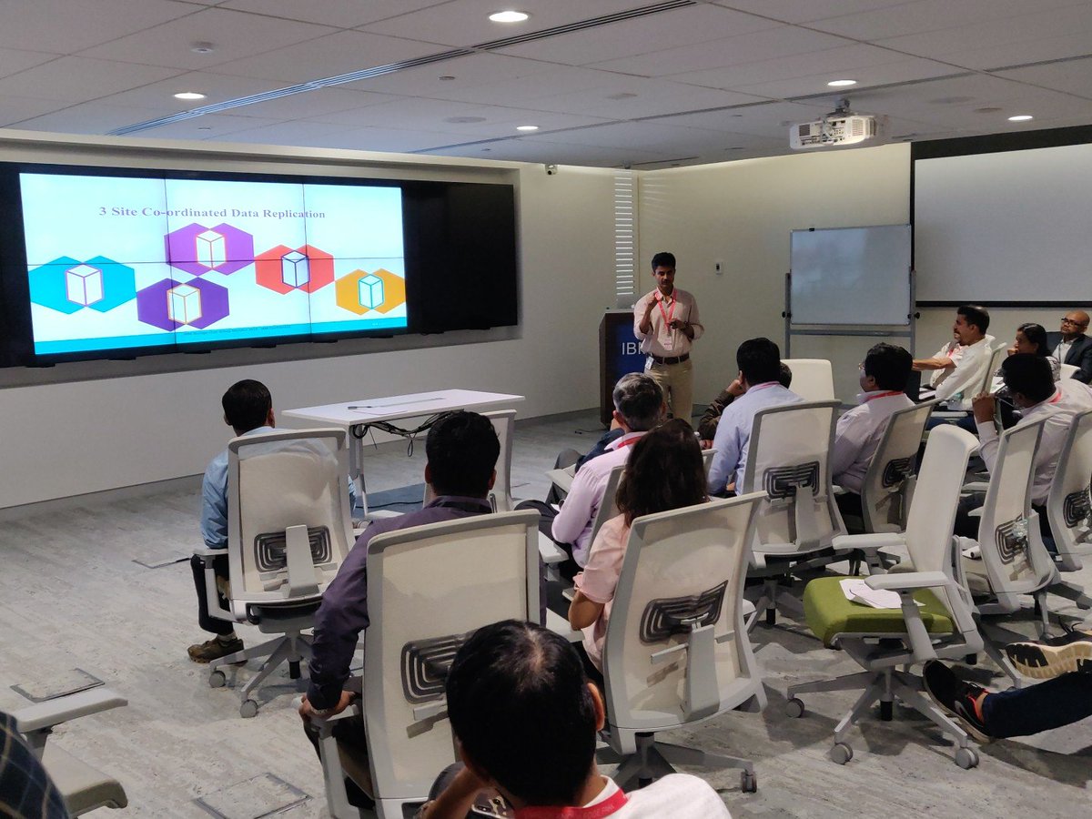 iswapnil's tweet photo. Coordinated 3 Site Replication solution explained by @roysubhojit #IBMStorageUGM2018 #IBMISDL @IBMStorage @wayk0s @PujaLeekha @PiyushGupta104 @s_subhathra @vamsikasturi @Monica5ar https://t.co/wd4149Wbm0