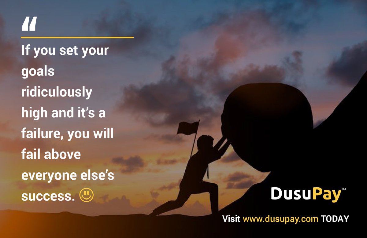 dusupay's tweet photo. Time and again, we hit bumps on our way up - never be shy to achieve your lofty goals. Reach for the stars so that if you fall, you land on a cloud.

#DusuPay #MondayMotivation
#AfricasTimeIsNow https://t.co/IPFVSXQEcA