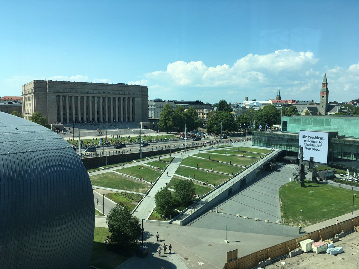Näkymä Sanomatalosta. #Helsinki2018 #TrumpPutin #Helsinki