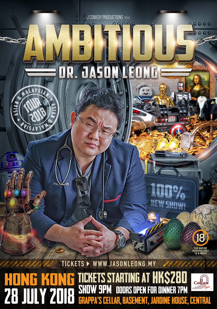 DrJasonLeong's tweet photo. Hey Twitterverse and Twitterjaya, can yall do me a favour?
I am doing a brand new stand-up comedy show in Hong Kong on 28th of July and I would appreciate it if you can help retweet and tag your friends in Hong Kong ;-)
Thank you!
#Ambitious2018 https://t.co/1ISb6QceEz