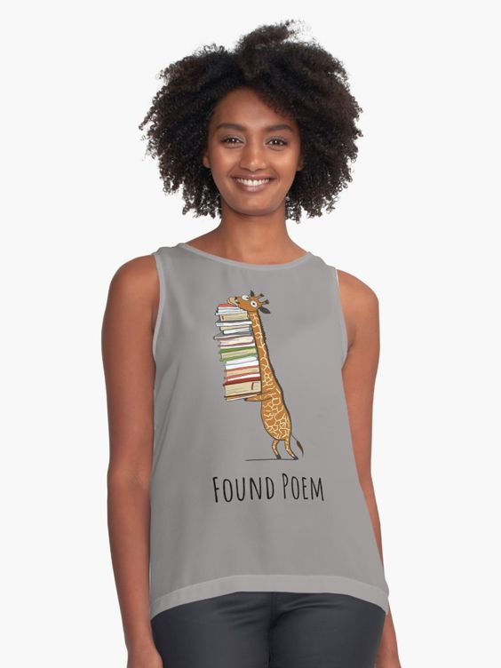 Mopc007's tweet photo. Buy here: https://t.co/yKr23RL946 - Funny Giraffe Holding a Stack of Books - Found Poem - Book Lover Shirt - Women Gift Tank Top https://t.co/Nqv73hOkl0