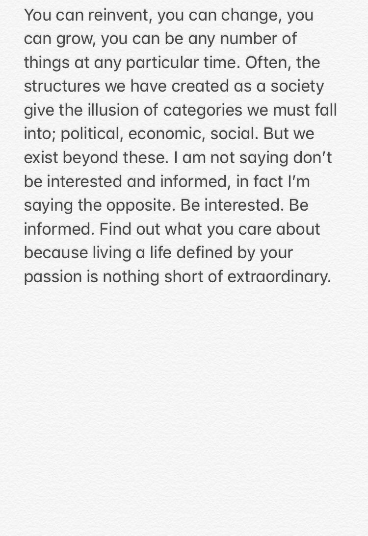 I cannot stop thinking about this tweet - I think it’s a really dangerous notion that we have the right to tell people that there is a correct way to aspire to live their lives. Below are a few points from a talk I did last year on the subject