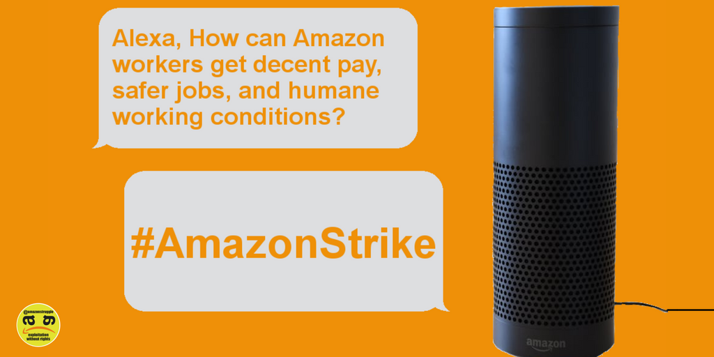 On #PrimeDay2018 Amazon workers are looking for a better deal: living wages, safer conditions, and dignity of the job! #HuelgaAmazon #HuelgaPrimeDay #AmazonStrike