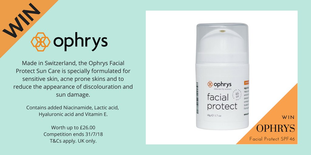 4Tmedical's tweet photo. ★COMPETITION★ Simply Follow &amp; RT for your chance to #WIN an Ophrys Facial Protect SPF46 suitable for sensitive skins and those prone to #acne and #rosacea. Ends 31/7/18. UK only. #sunscreen #GoodLuck https://t.co/nD7OuB0UIB