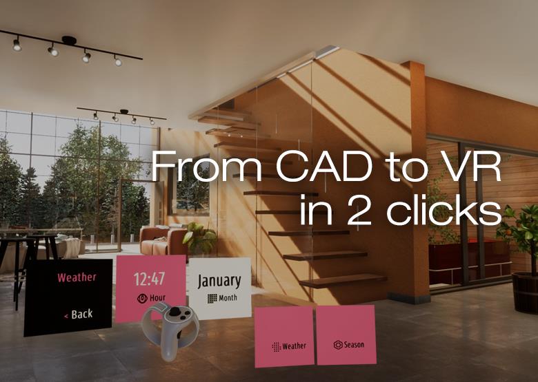 Twinmotion's tweet photo. Virtual reality for #architecture with @Twinmotion 2019. Bring #CAD to #VR in barely 2 steps! Check out how: https://t.co/AYAAyKjmOF #3DImmersion https://t.co/8LgPycKfoK
