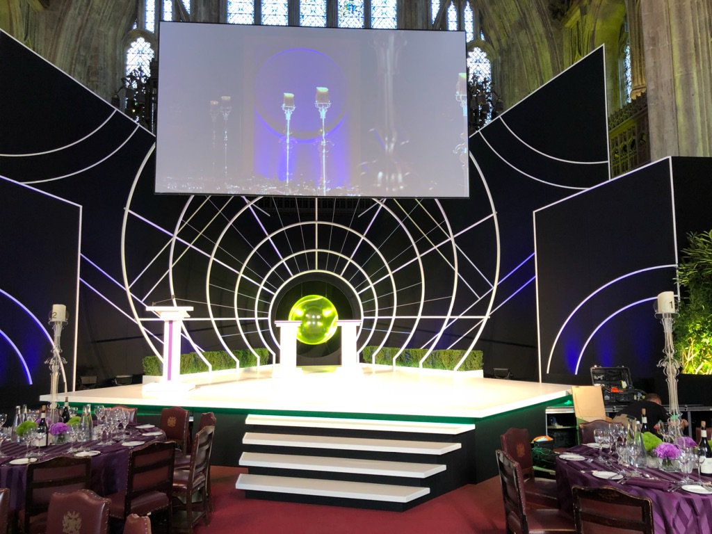 FramesLtd's tweet photo. It's always satisfying to see a great #SetDesign &amp; #SetBuild come together! 

#Wimbledon #AwardDinner #Bespoke #eventprofsUK https://t.co/OfXJUrk7rD