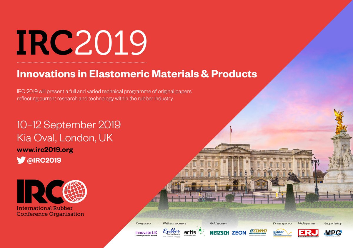 irc2019's tweet photo. In London for the first time ever and back in the UK for the first time since Birmingham in 2001. The International Rubber Conference &amp; Exhibition 2019 #IRC2019 @KiaOvalEvents is a must attend event for anyone involved in the #RubberIndustry | https://t.co/FDYe4nkX02 🇬🇧 https://t.co/e458otUwtu